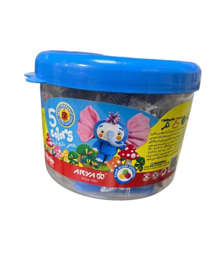 سطل خمیربازی ۵ رنگ آریا