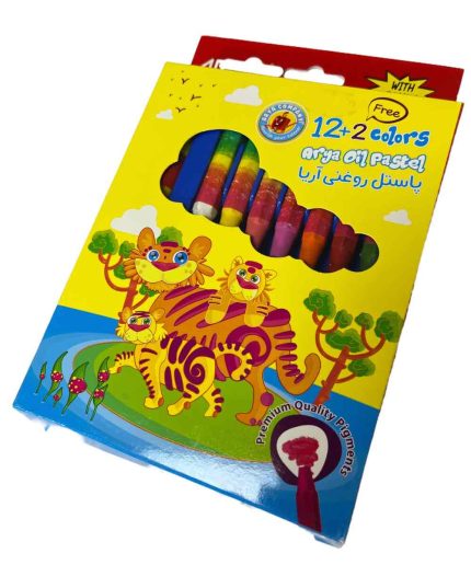 پاستل روغنی ۱۲ رنگ